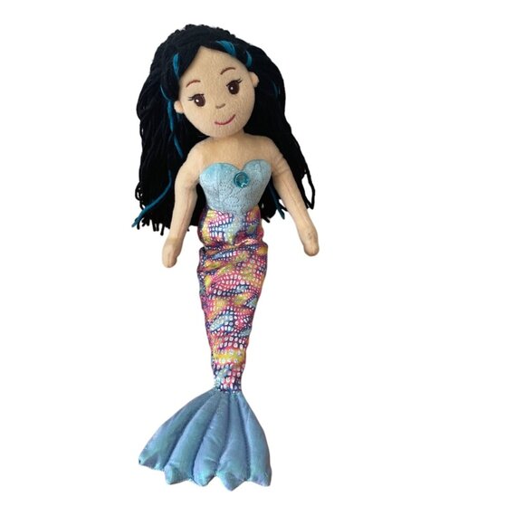 Aurora Sea Sparkle Morgana Mermaid Doll Plush Colorful Sequined Tail 17 Inch - Picture 1 of 7